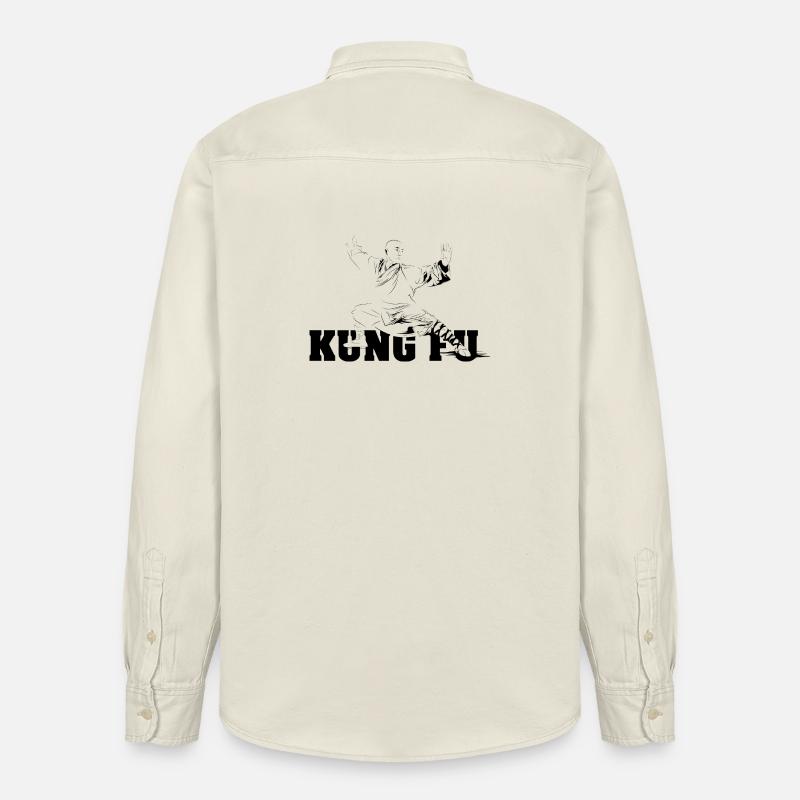 shaolin kungfu master fighter Symbol - Relaxed Fit Unisex Organic Hemd von Stanley/Stella - Natur