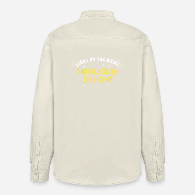 Hanoukka Hanoukka Hanoucca - Chemise unisexe coupe décontractée bio Stanley/Stella - écru doux