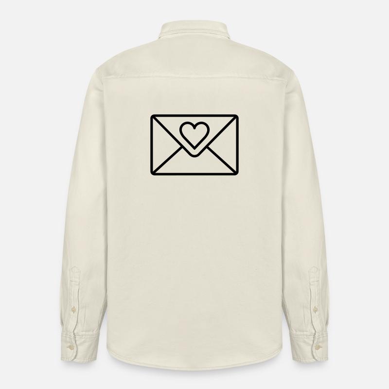 lettre d’amour - Chemise unisexe coupe décontractée bio Stanley/Stella - écru doux