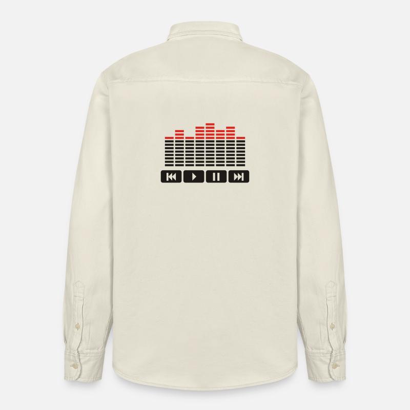 Equalizer audio player dj - Chemise unisexe coupe décontractée bio Stanley/Stella - écru doux