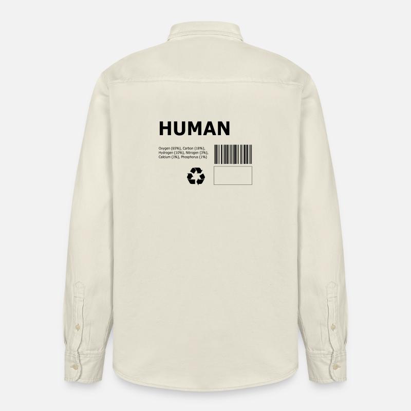 Humain - Chemise unisexe coupe décontractée bio Stanley/Stella - écru doux