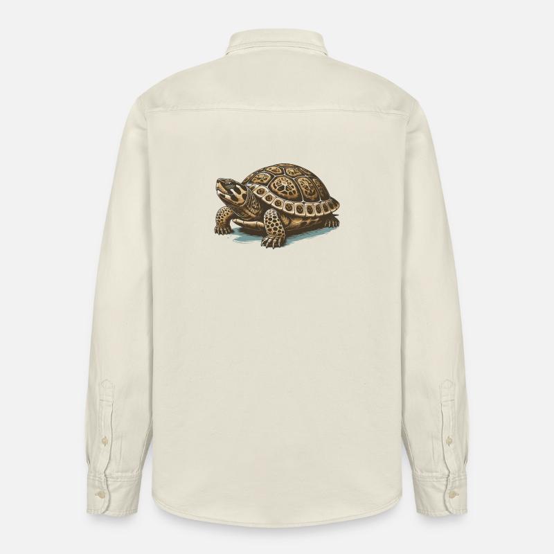 Schildkröte - Relaxed Fit Unisex Organic Hemd von Stanley/Stella - Natur
