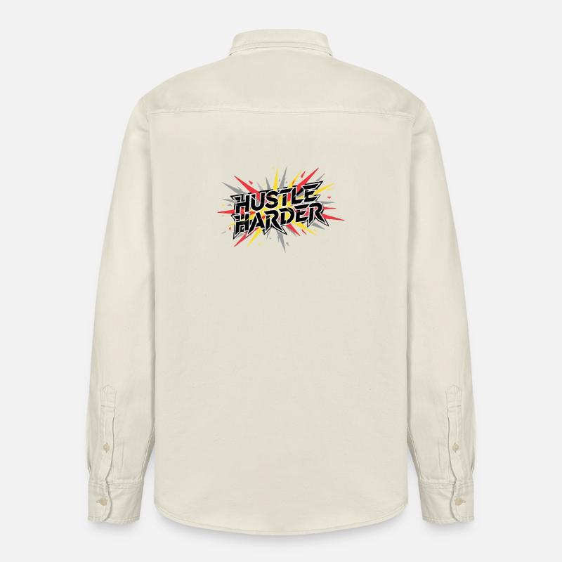 Hustle Graffiti Pulse - Chemise unisexe coupe décontractée bio Stanley/Stella - écru doux