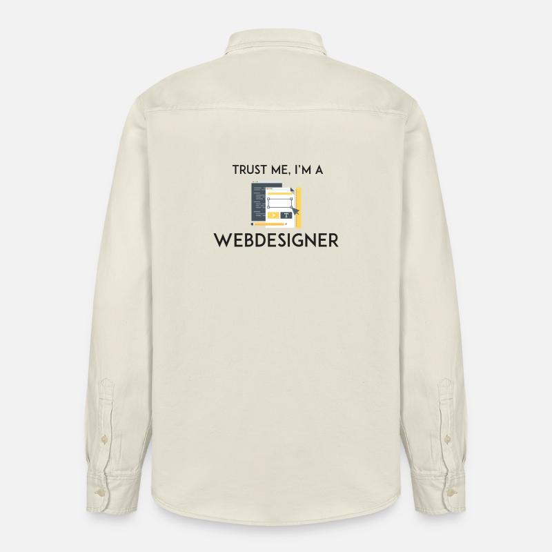 Vertrau mir, ich bin Webdesigner - Relaxed Fit Unisex Organic Hemd von Stanley/Stella - Natur