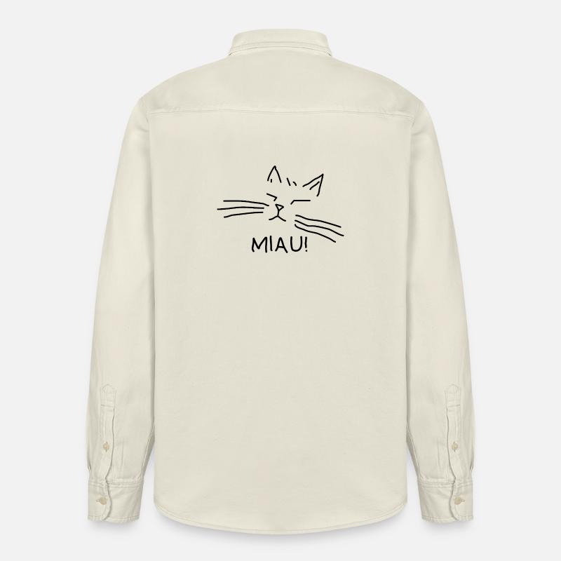Propriétaire de chat Miaulement de chat - Chemise unisexe coupe décontractée bio Stanley/Stella - écru doux