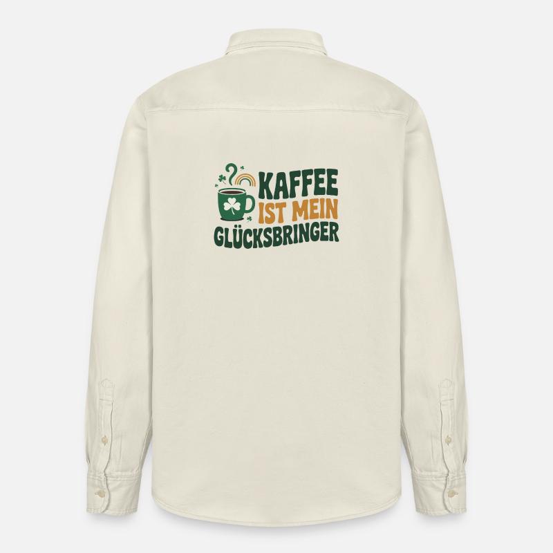 Kaffee ist mein Glücksbringer - Relaxed Fit Unisex Organic Hemd von Stanley/Stella - Natur