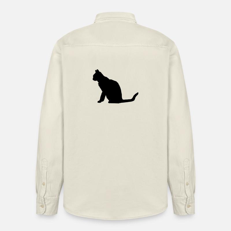 Chat - Chemise unisexe coupe décontractée bio Stanley/Stella - écru doux
