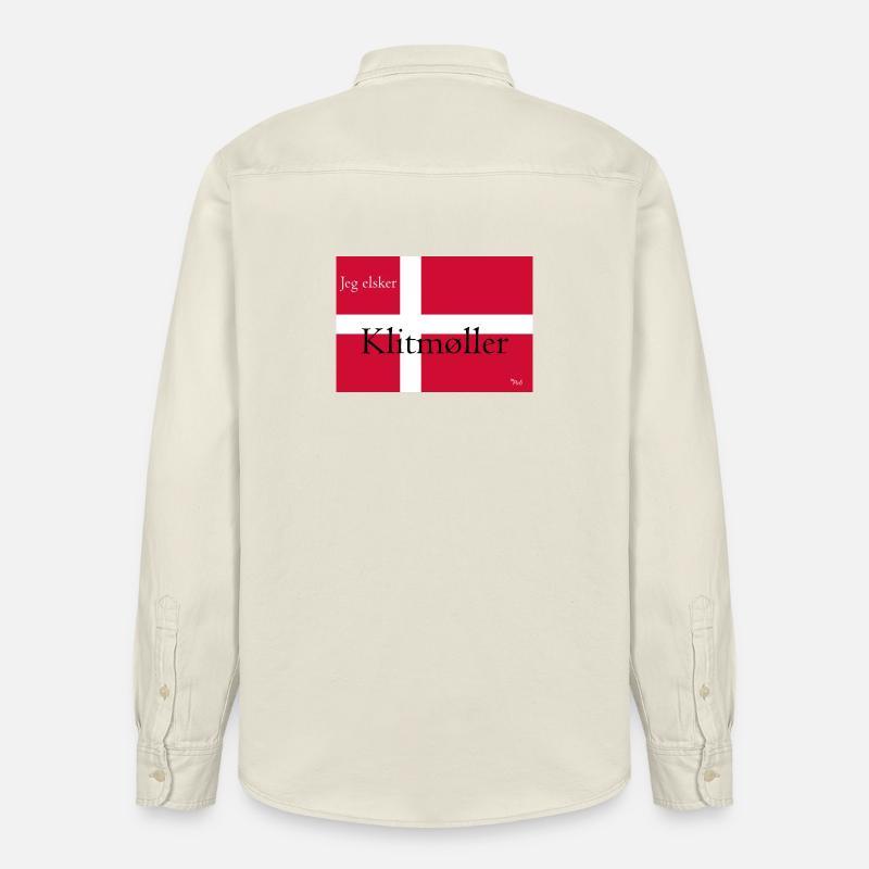 Drapeau danois de Klitmøller - Chemise unisexe coupe décontractée bio Stanley/Stella - écru doux
