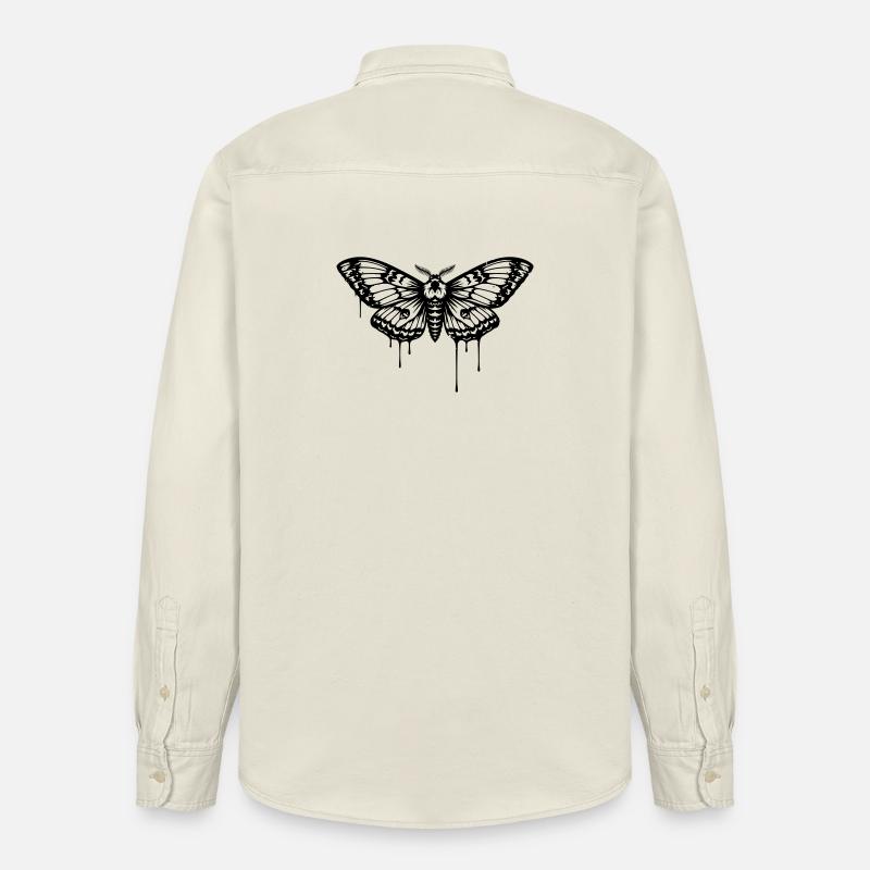 Tatouage de papillon de nuit - Chemise unisexe coupe décontractée bio Stanley/Stella - écru doux