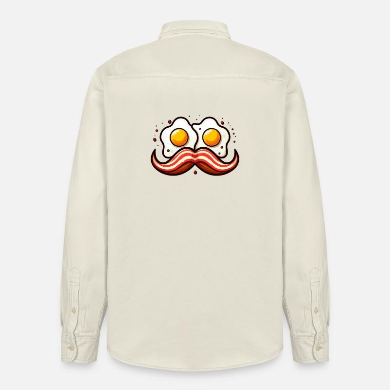 Moustache d'œufs rétro - Chemise unisexe coupe décontractée bio Stanley/Stella - écru doux