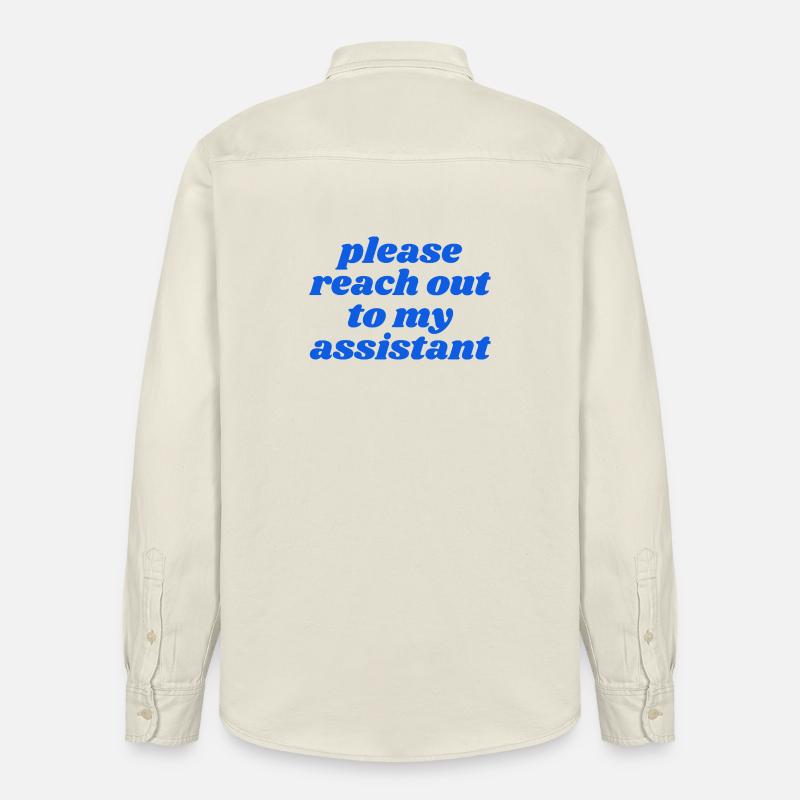 Merci de contacter mon assistant - Chemise unisexe coupe décontractée bio Stanley/Stella - écru doux