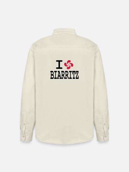 i love biarritz - lauburu - Relaxed Fit Unisex Organic Shirt by Stanley/Stella - soft Ecru