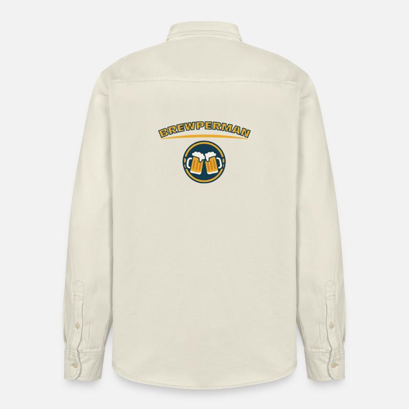 BREWPERMAN - Relaxed Fit Unisex Organic Hemd von Stanley/Stella - Natur