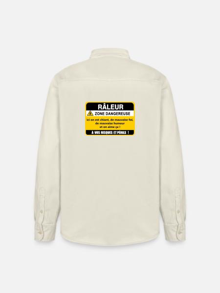 Complaining Danger Zone - Relaxed Fit Unisex Organic Shirt by Stanley/Stella - soft Ecru