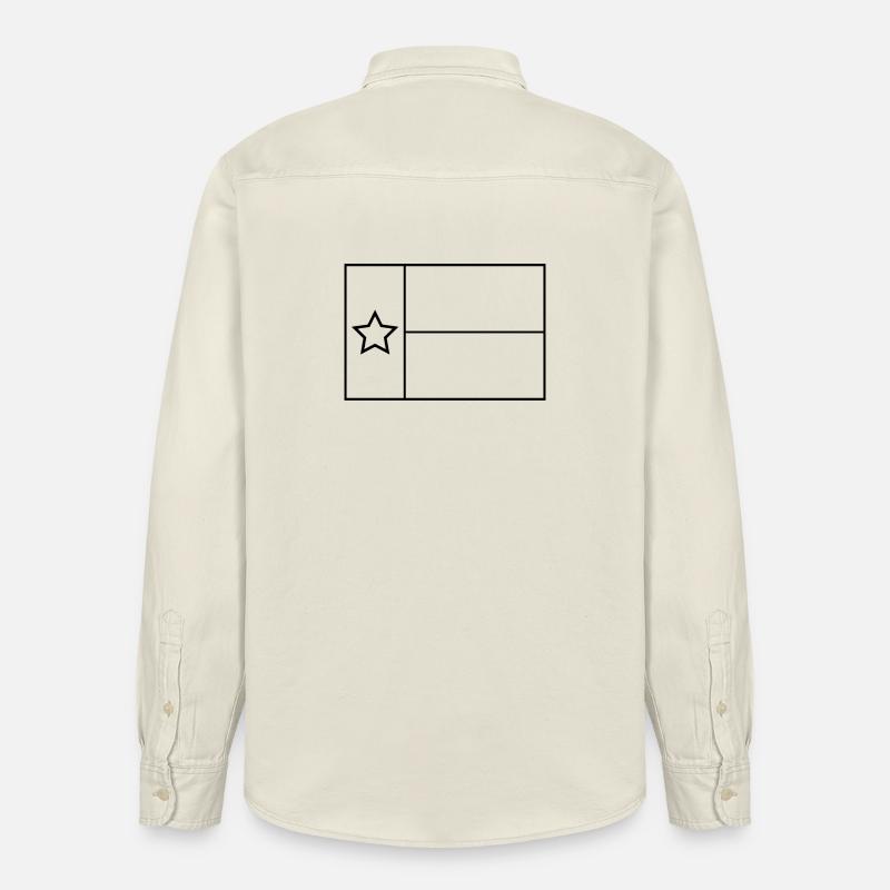Profil du drapeau du Texas - Chemise unisexe coupe décontractée bio Stanley/Stella - écru doux
