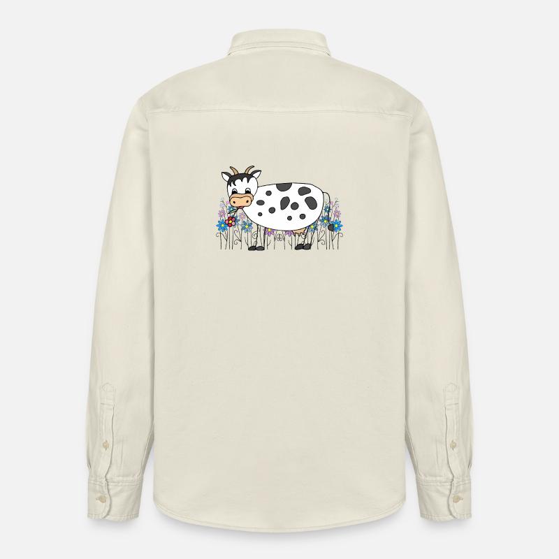 Cow - Relaxed Fit Unisex Organic Shirt by Stanley/Stella - soft Ecru