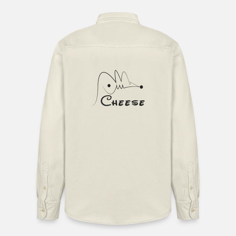 Hasan Mouse Calligraphy - Relaxed Fit Unisex Organic Shirt by Stanley/Stella - soft Ecru