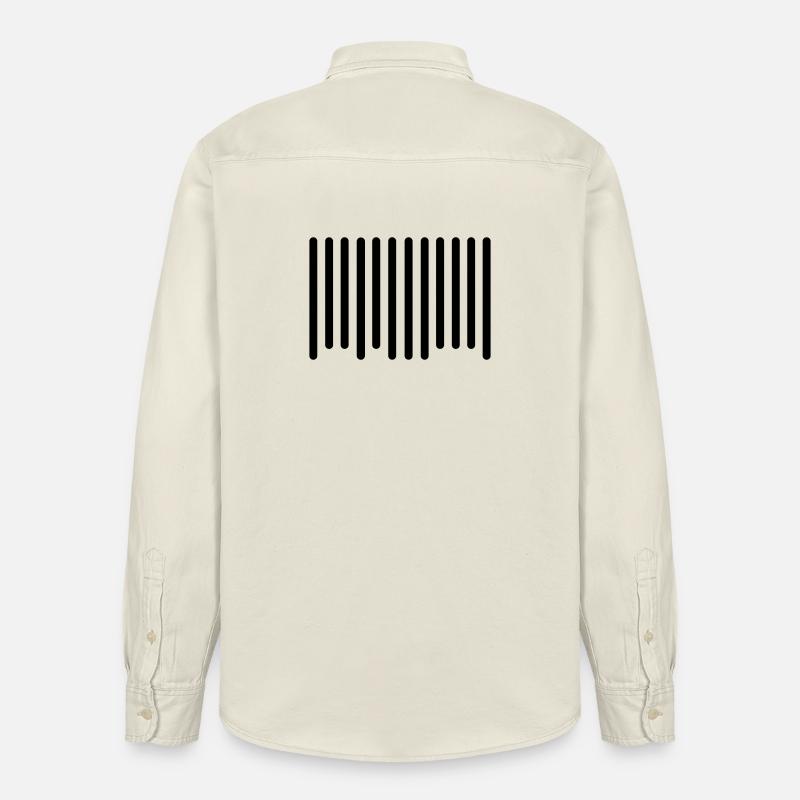Barcode - Relaxed Fit Unisex Organic Hemd von Stanley/Stella - Natur