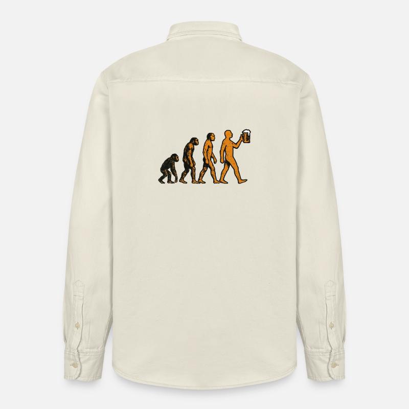 Evolution Bier - Relaxed Fit Unisex Organic Hemd von Stanley/Stella - Natur