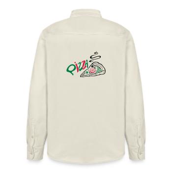 Italienische Pizza, italian food - Relaxed Fit Unisex Organic Hemd von Stanley/Stella - Natur - Hinten - AI Model Male 178 light (178cm)