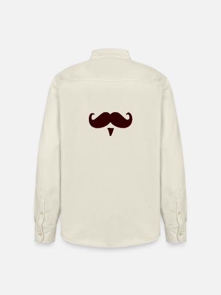 Schnurrbart Schnauz Oberlippenbart Geschenk - Relaxed Fit Unisex Organic Hemd von Stanley/Stella - Natur