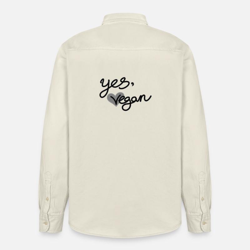 Oui, végétalien - Chemise unisexe coupe décontractée bio Stanley/Stella - écru doux