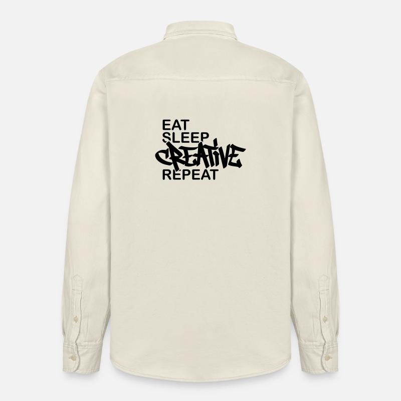 Journée du Graffiti Devise Créative - Chemise unisexe coupe décontractée bio Stanley/Stella - écru doux