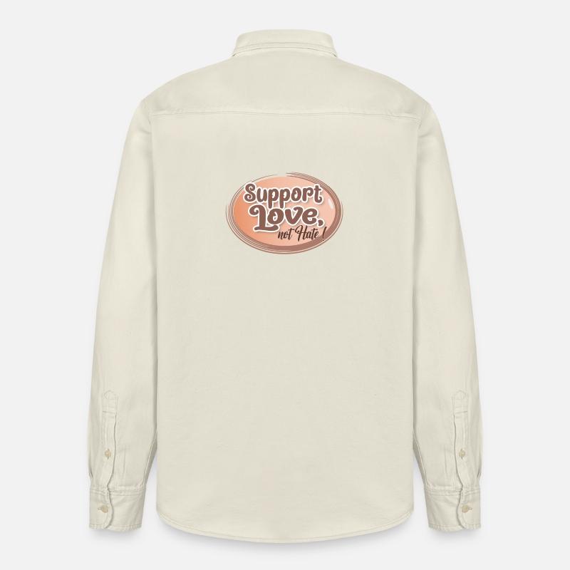 Support Love, Not Hate - Relaxed Fit Unisex Organic Hemd von Stanley/Stella - Natur