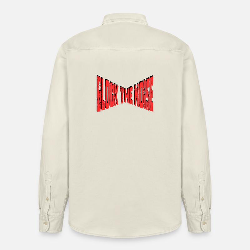 Block The Noise - Statement - Relaxed Fit Unisex Organic Shirt by Stanley/Stella - soft Ecru