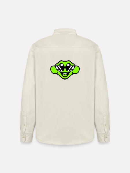 frog toad cool sunglasses laughing happy cute - Relaxed Fit Unisex Organic Shirt by Stanley/Stella - soft Ecru