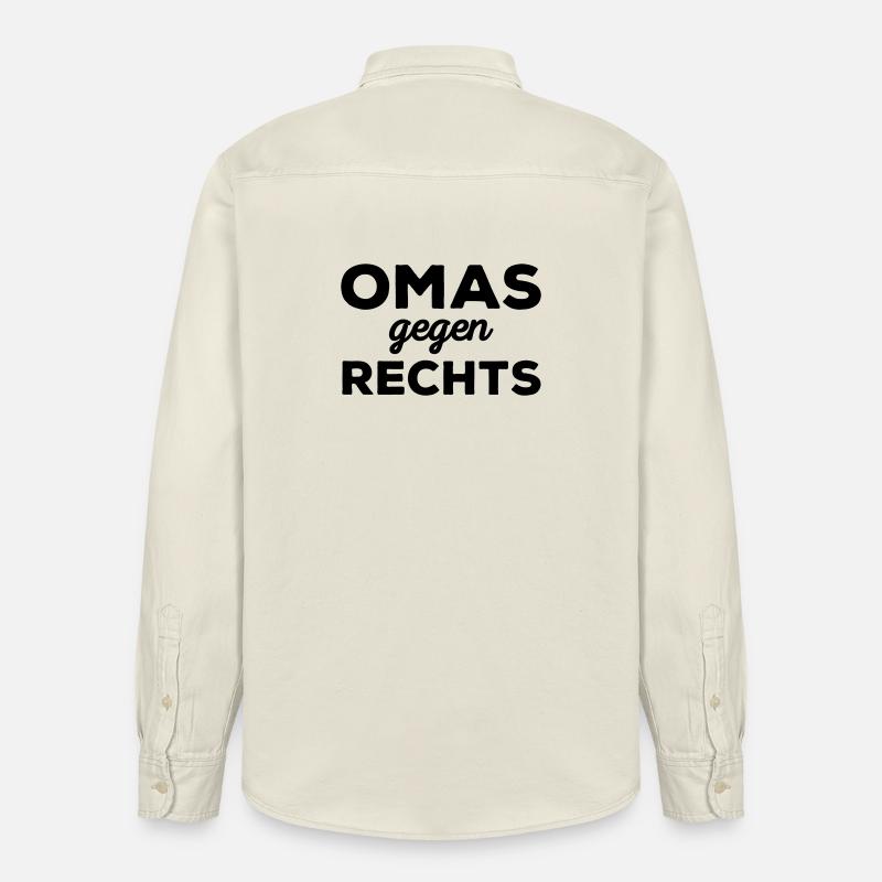 Omas gegen rechts - Relaxed Fit Unisex Organic Hemd von Stanley/Stella - Natur