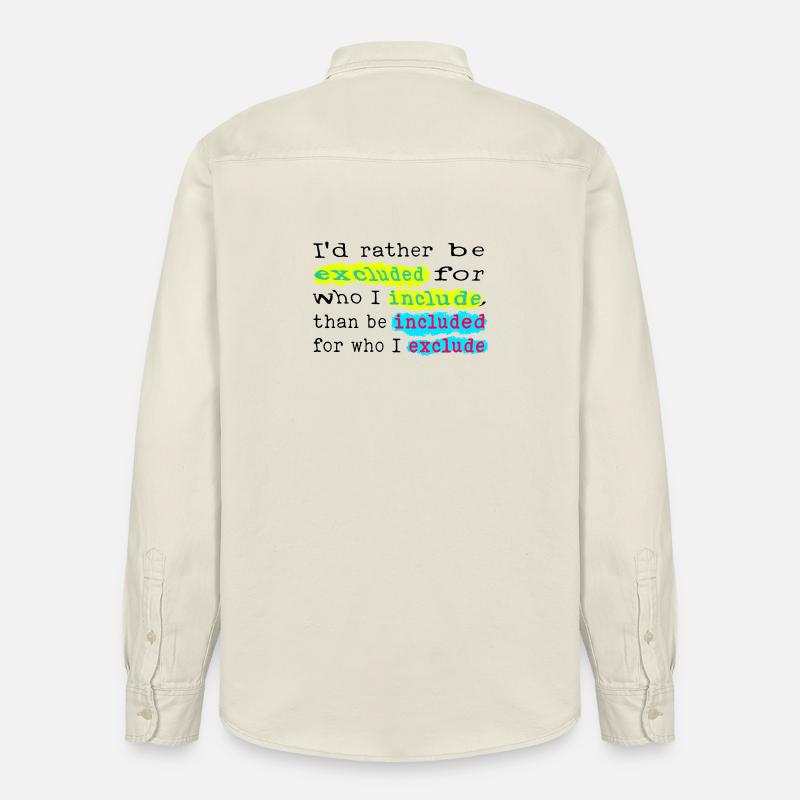 Include, don't exclude! - Relaxed Fit Unisex Organic Hemd von Stanley/Stella - Natur