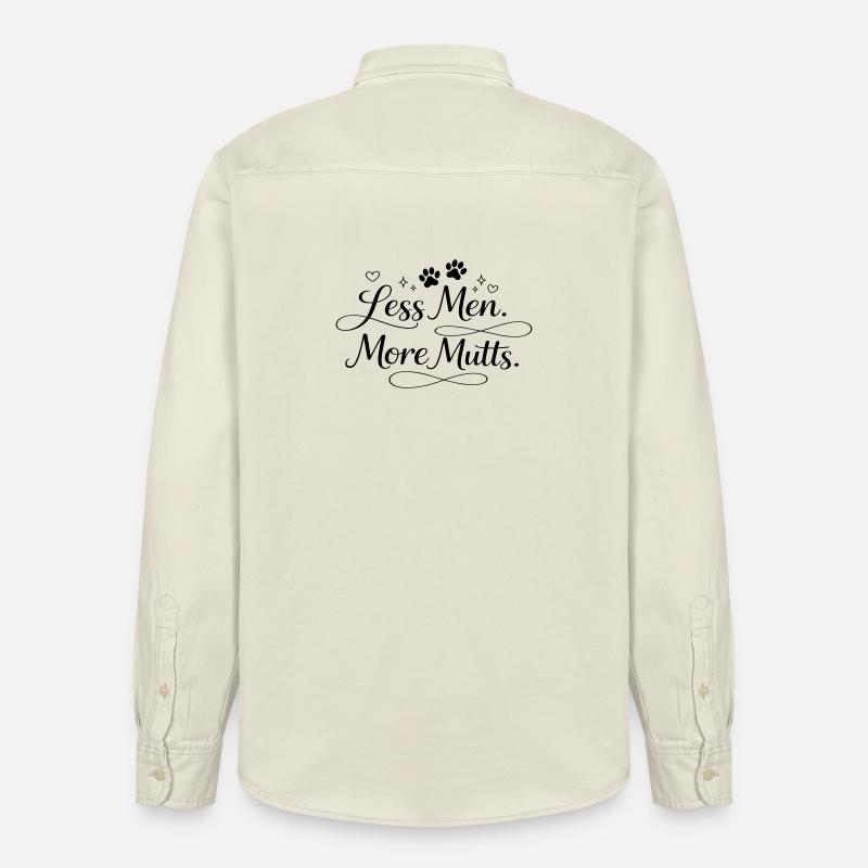 Less men. More mutts. - Relaxed Fit Unisex Organic Hemd von Stanley/Stella - Natur