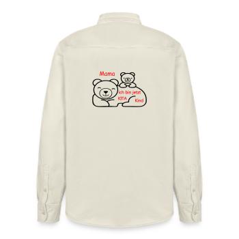 Kita Kind - Relaxed Fit Unisex Organic Hemd von Stanley/Stella - Natur - Hinten - AI Model Male 178 light (178cm)