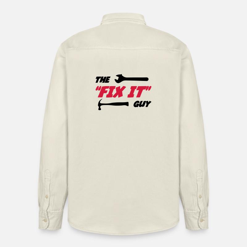 The "Fix it" Guy 🔨 - Chemise unisexe coupe décontractée bio Stanley/Stella - écru doux