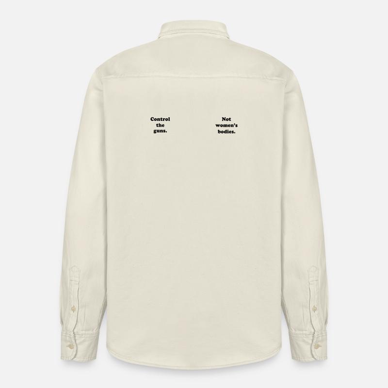 Kontrollwaffen, nicht Leichen - Relaxed Fit Unisex Organic Hemd von Stanley/Stella - Natur