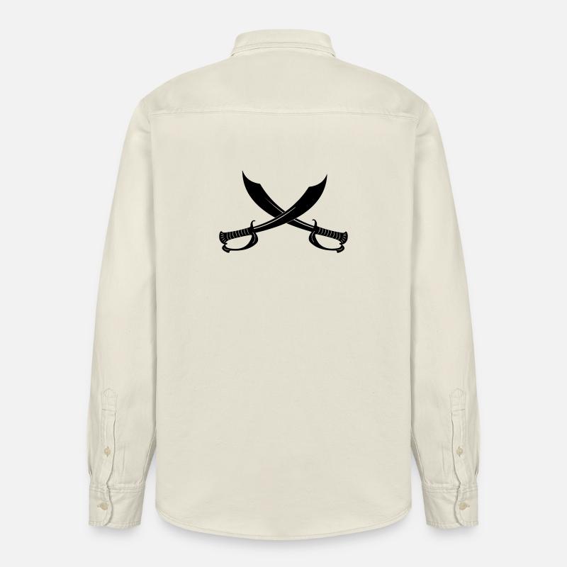 Zwei Schwerter - Relaxed Fit Unisex Organic Hemd von Stanley/Stella - Natur