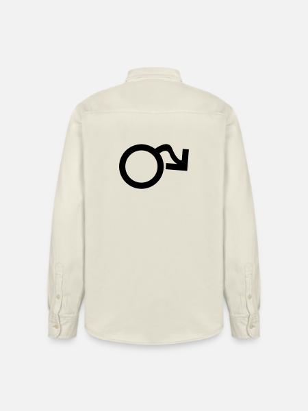 Symbol male hanging - Relaxed Fit Unisex Organic Shirt by Stanley/Stella - soft Ecru