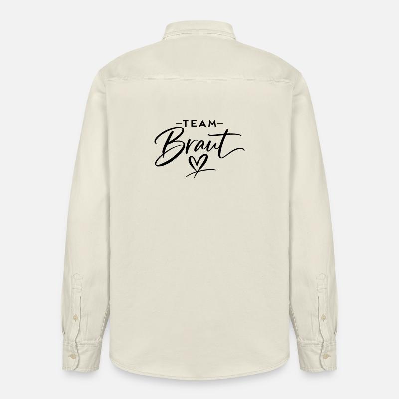 Team Braut - Relaxed Fit Unisex Organic Hemd von Stanley/Stella - Natur