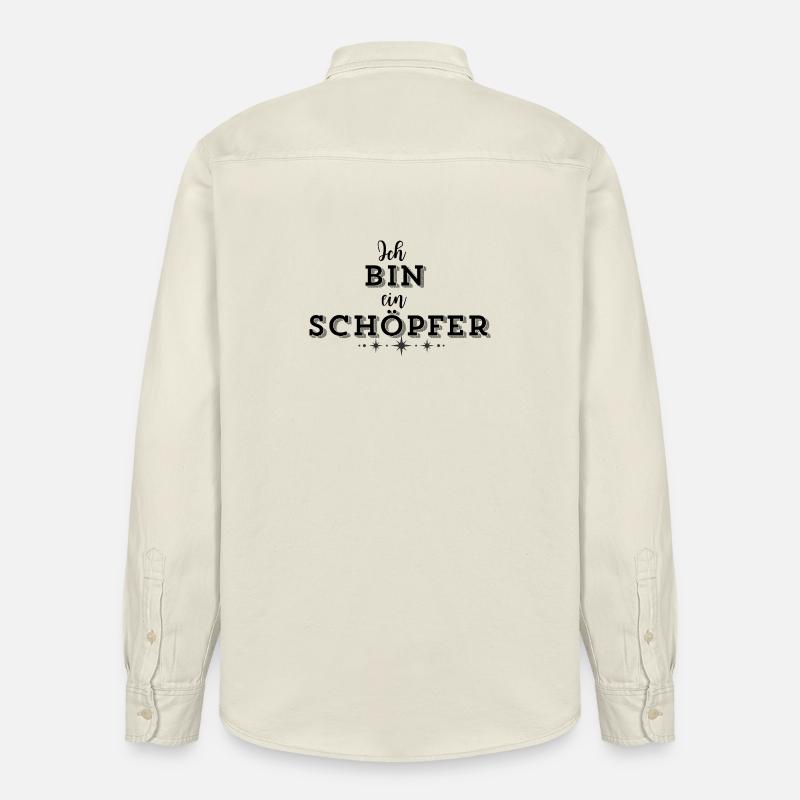 SCHÖPFERKRAFT – Deine Statement Mode - Relaxed Fit Unisex Organic Hemd von Stanley/Stella - Natur