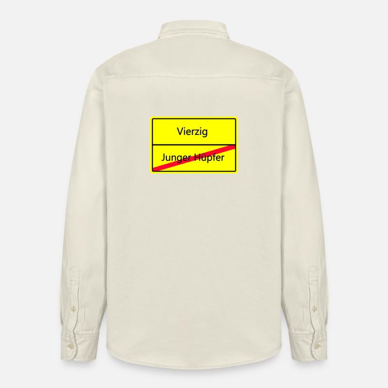 ortsschild_vierzig - Relaxed Fit Unisex Organic Hemd von Stanley/Stella - Natur