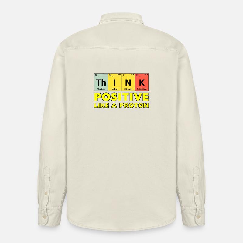 Denke Positiv, wie ein Proton - Relaxed Fit Unisex Organic Hemd von Stanley/Stella - Natur