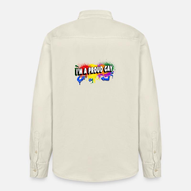 Ich bin ein stolzer Schwuler - Relaxed Fit Unisex Organic Hemd von Stanley/Stella - Natur