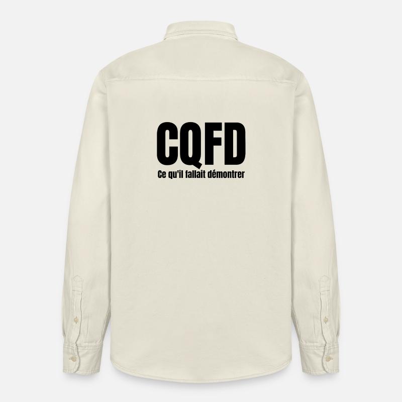 mathématiques, math, CQFD - Chemise unisexe coupe décontractée bio Stanley/Stella - écru doux