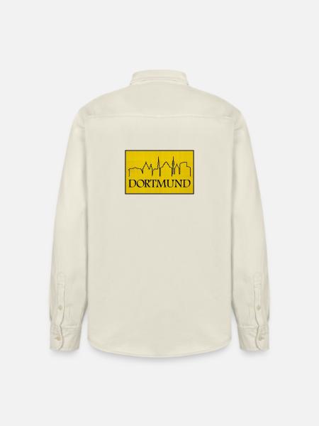 Dortmund Skyline Yellow Design - Relaxed Fit Unisex Organic Shirt by Stanley/Stella - soft Ecru