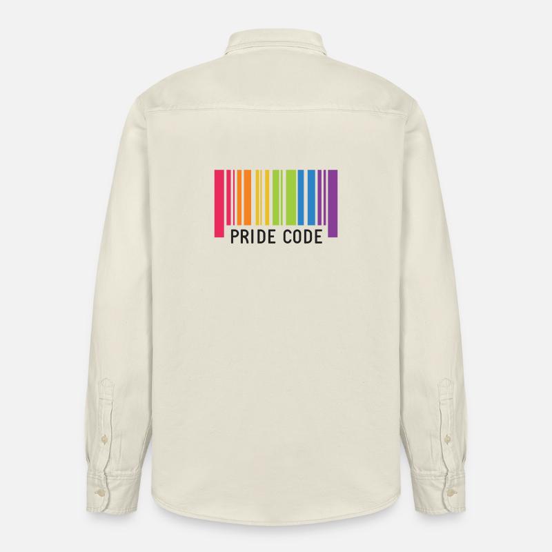 LGBT Pride Monat - Pride Code - Relaxed Fit Unisex Organic Hemd von Stanley/Stella - Natur