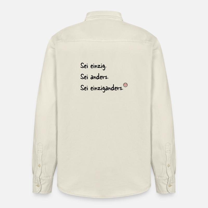 Sei einziganders - Relaxed Fit Unisex Organic Hemd von Stanley/Stella - Natur