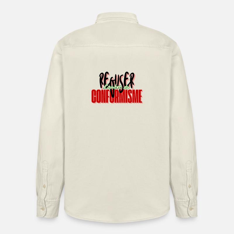 Refuser le conformisme - Chemise unisexe coupe décontractée bio Stanley/Stella - écru doux