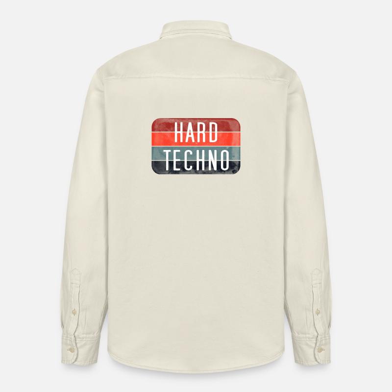 Rayures techno dures - Chemise unisexe coupe décontractée bio Stanley/Stella - écru doux