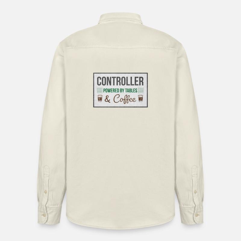 Controller Powered by Tables & Coffee - Relaxed Fit Unisex Organic Hemd von Stanley/Stella - Natur